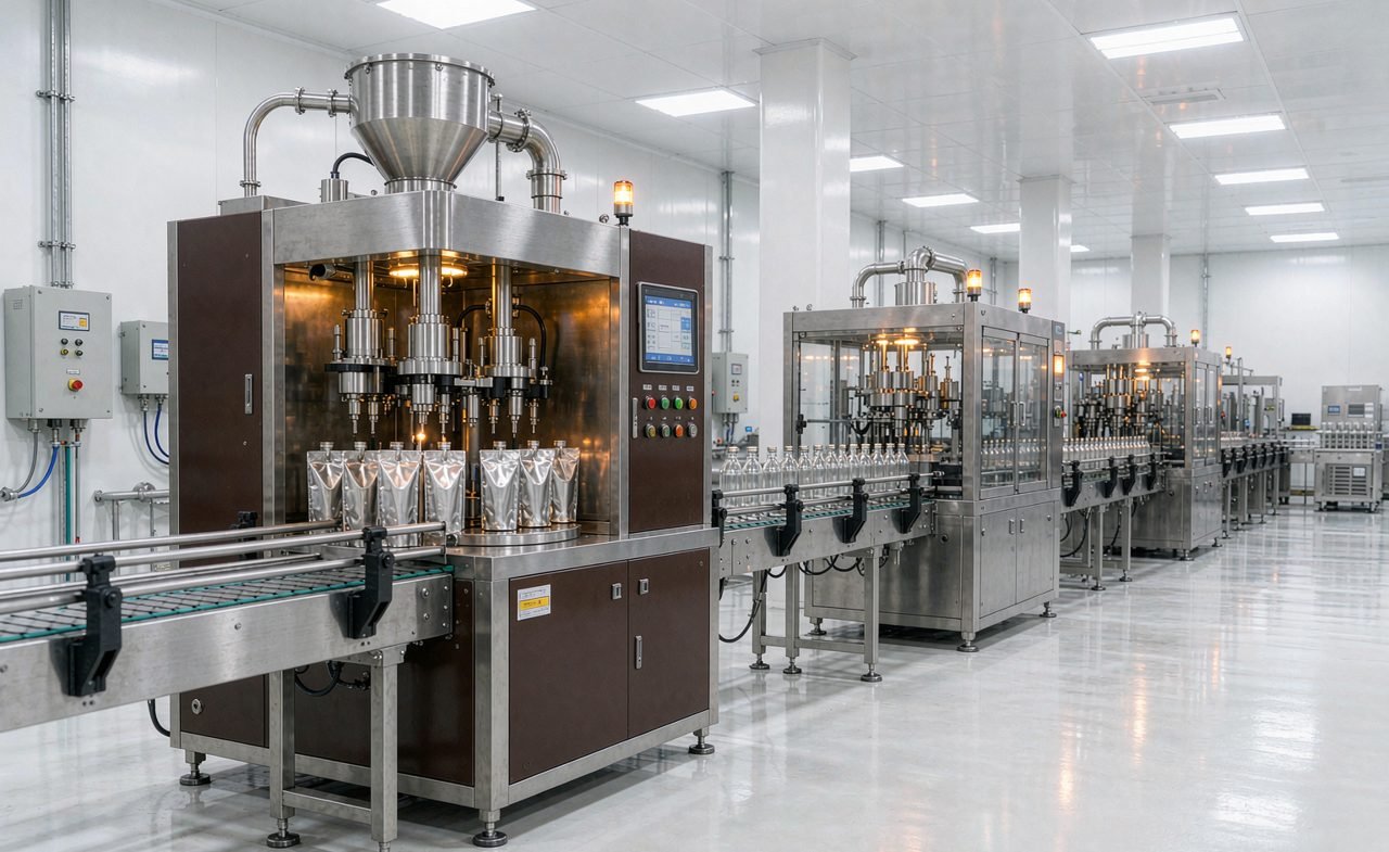 Functional food production line with stainless steel filling equipment